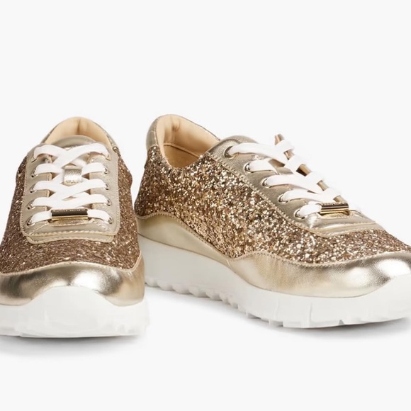 JIMMY CHOO
Monza glittered metallic leather sneakers - Picture 1 of 14